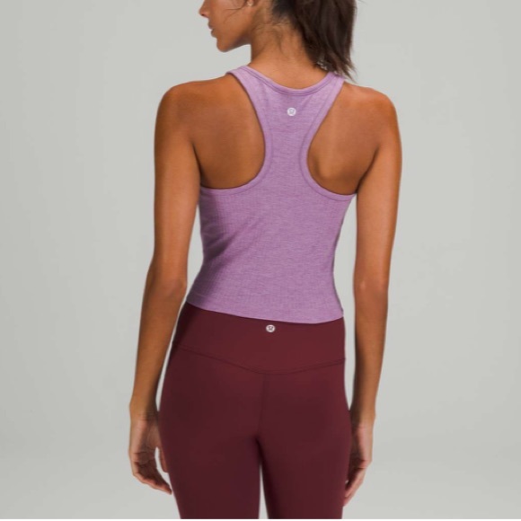 NWT Lululemon Athletica Ebb To Street Crop Tank Wisteria Purple - Picture 7 of 10